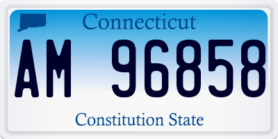 CT license plate AM96858