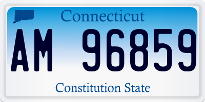 CT license plate AM96859