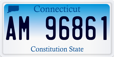 CT license plate AM96861