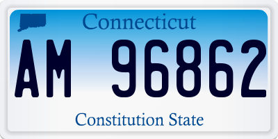 CT license plate AM96862