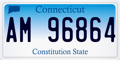 CT license plate AM96864