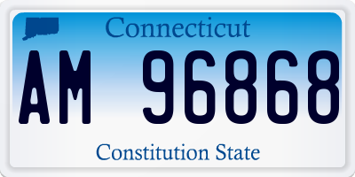 CT license plate AM96868