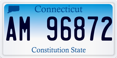 CT license plate AM96872