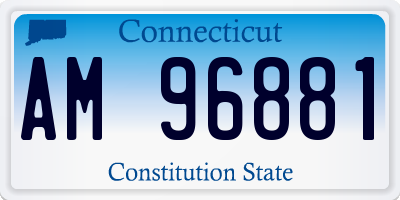 CT license plate AM96881