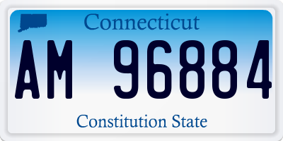 CT license plate AM96884