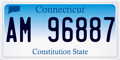 CT license plate AM96887