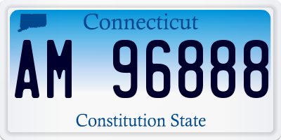 CT license plate AM96888