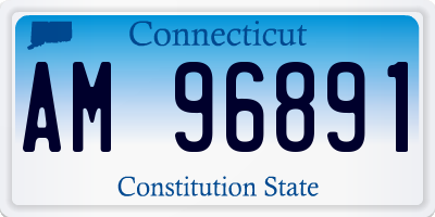 CT license plate AM96891