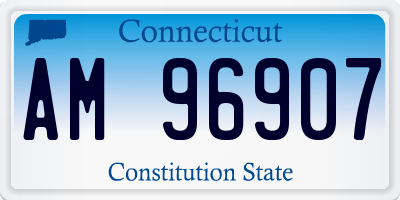 CT license plate AM96907