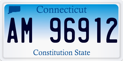 CT license plate AM96912