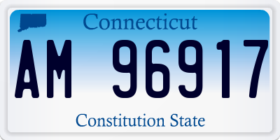 CT license plate AM96917