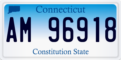 CT license plate AM96918