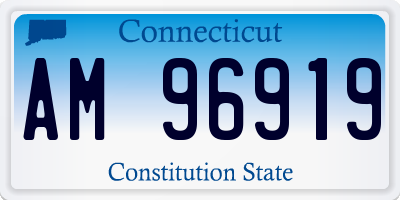 CT license plate AM96919
