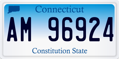 CT license plate AM96924