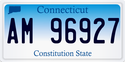 CT license plate AM96927