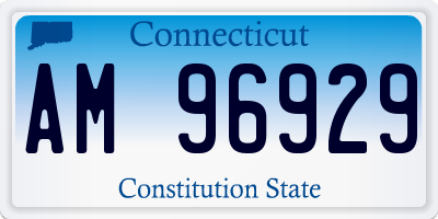 CT license plate AM96929