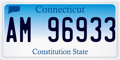 CT license plate AM96933