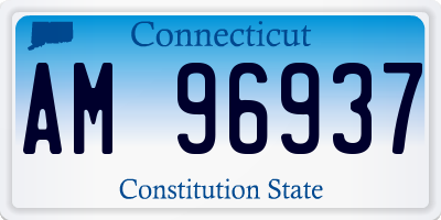 CT license plate AM96937
