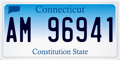 CT license plate AM96941