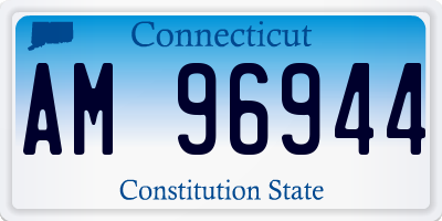 CT license plate AM96944