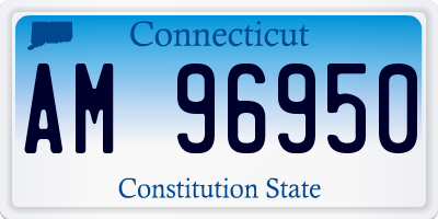 CT license plate AM96950