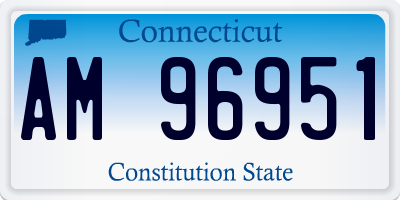 CT license plate AM96951
