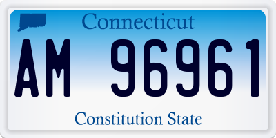 CT license plate AM96961