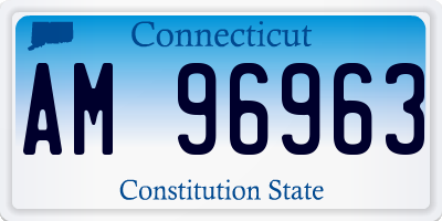 CT license plate AM96963