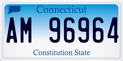 CT license plate AM96964