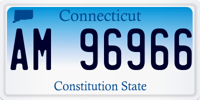 CT license plate AM96966
