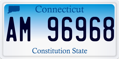 CT license plate AM96968