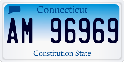 CT license plate AM96969