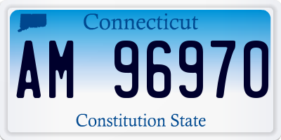CT license plate AM96970