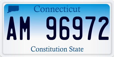 CT license plate AM96972