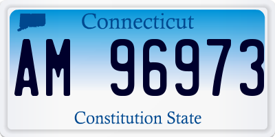 CT license plate AM96973