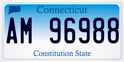 CT license plate AM96988