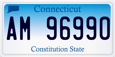 CT license plate AM96990