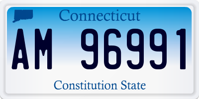 CT license plate AM96991
