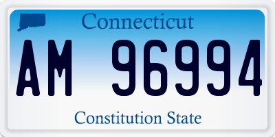 CT license plate AM96994