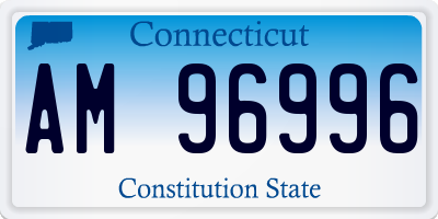 CT license plate AM96996