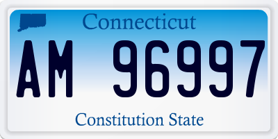 CT license plate AM96997