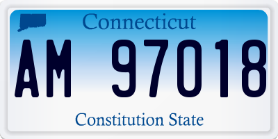 CT license plate AM97018