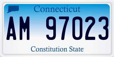 CT license plate AM97023