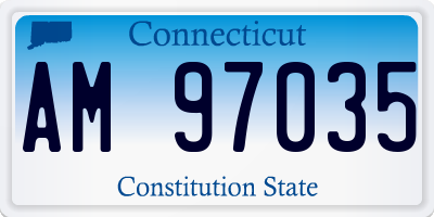 CT license plate AM97035