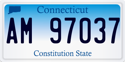CT license plate AM97037