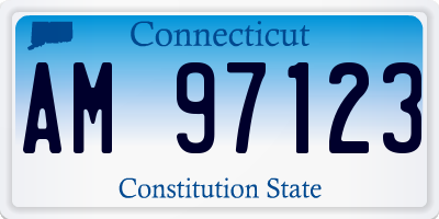 CT license plate AM97123