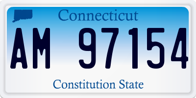 CT license plate AM97154