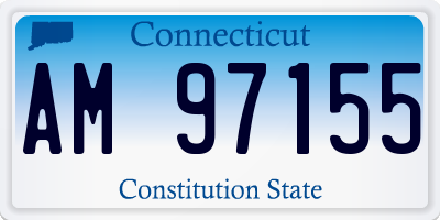 CT license plate AM97155