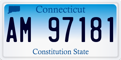 CT license plate AM97181