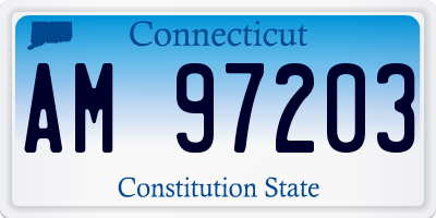 CT license plate AM97203